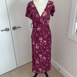 Billabong floral wrap dress